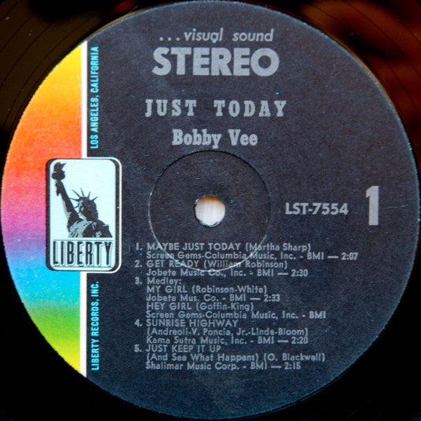 Bobby Vee : Just Today (LP, Album)