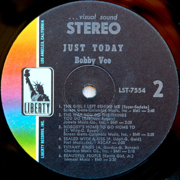 Bobby Vee : Just Today (LP, Album)
