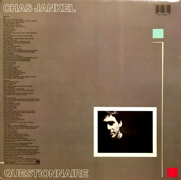 Chas Jankel : Questionnaire (LP, Album, RE, Gre)