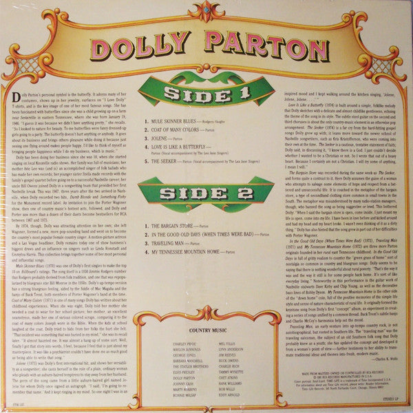 Dolly Parton : Country Music (LP, Comp, No )