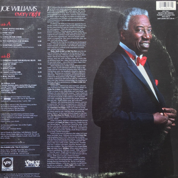 Joe Williams : Every Night (Live At Vine St.) (LP, Album, EMW)