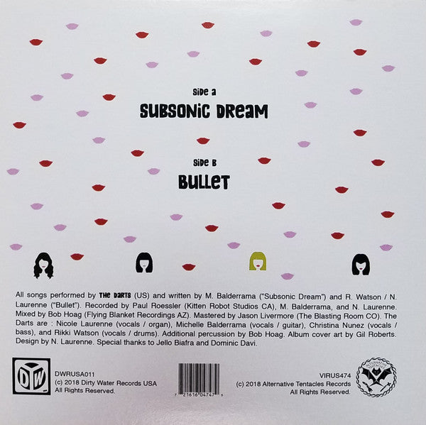 The Darts (6) : Subsonic Dream/Bullet (7", Single, Yel)