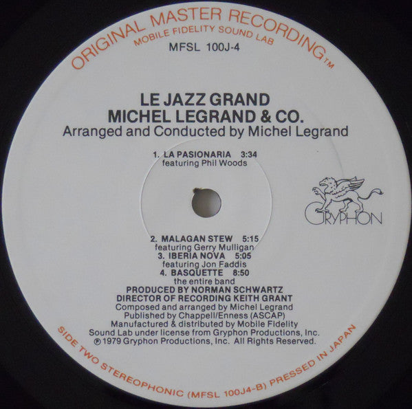 Michel Legrand & Co. : Le Jazz Grand (LP, Album, Ltd, RM, Gat)