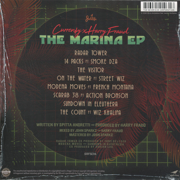 Curren$y x Harry Fraud : The Marina EP (12", EP, Ltd, Blu)