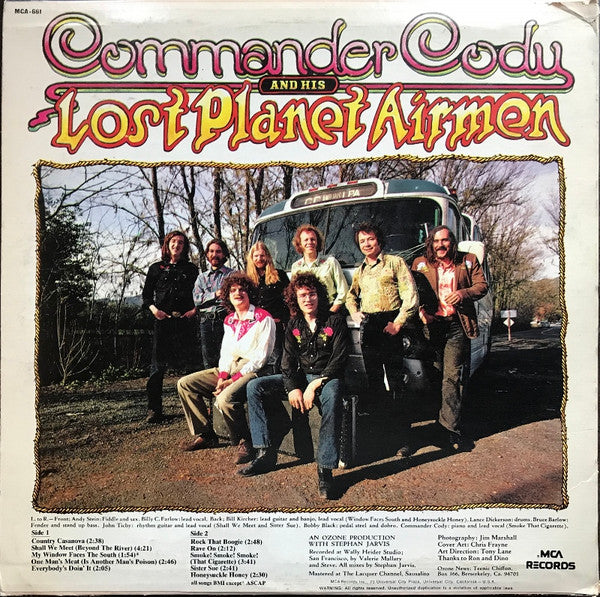 Commander Cody And His Lost Planet Airmen : Country Casanova (LP, Album, RE)
