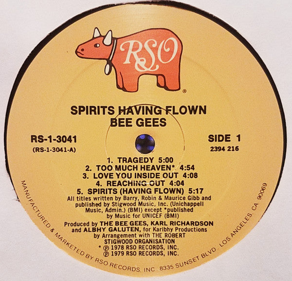 Bee Gees : Spirits Having Flown (LP, Album, PRC)