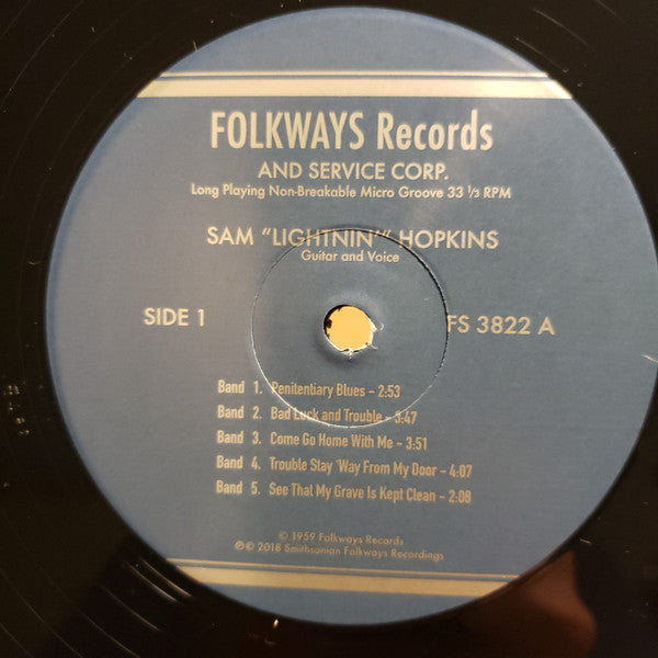 Lightnin' Hopkins : Lightnin' Hopkins (LP, Album, Mono, Ltd, RE, RM, GZ )