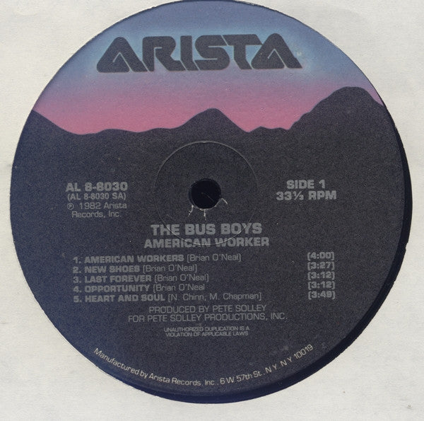 The Bus Boys : American Worker (LP, Album)