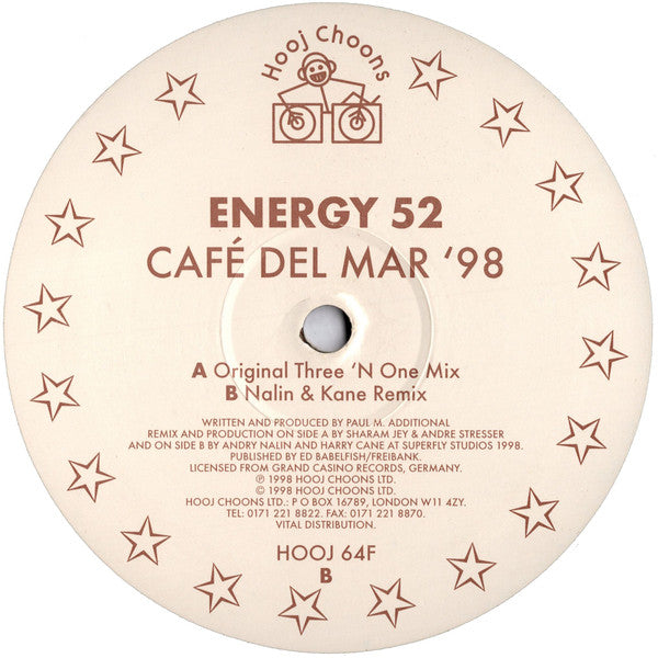 Energy 52 : Café Del Mar '98 (12")