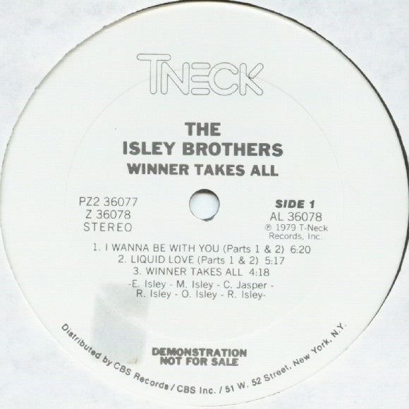 The Isley Brothers : Winner Takes All (2xLP, Album, Promo)