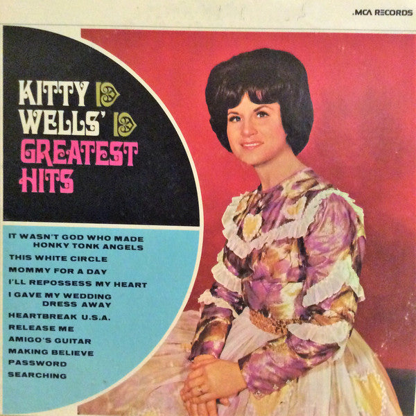 Kitty Wells : Kitty Wells' Greatest Hits (LP, Comp, RE, Pin)