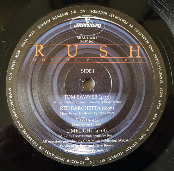 Rush : Moving Pictures (LP, Album, PRC)
