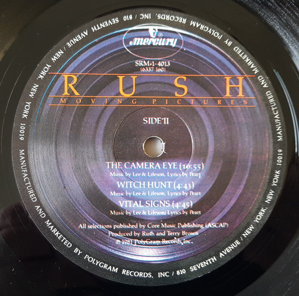 Rush : Moving Pictures (LP, Album, PRC)