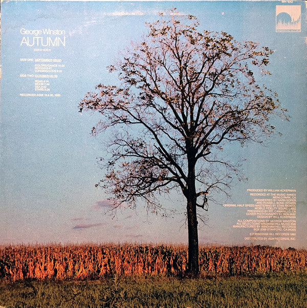 George Winston : Autumn (Piano Solos) (LP, Album, RE)