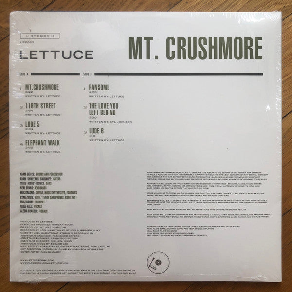 Lettuce (3) : Mt. Crushmore (LP, Album, RP)