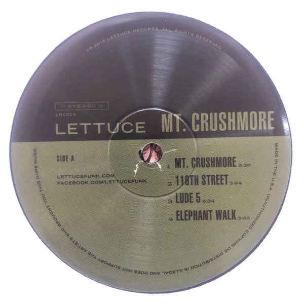 Lettuce (3) : Mt. Crushmore (LP, Album, RP)