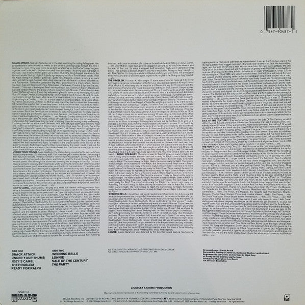 Godley & Creme : Snack Attack (LP, Album, Spe)