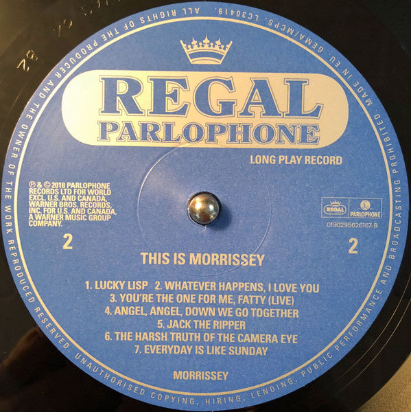 Morrissey : This Is Morrissey (LP, Comp)
