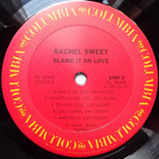 Rachel Sweet : Blame It On Love (LP, Album, Pit)