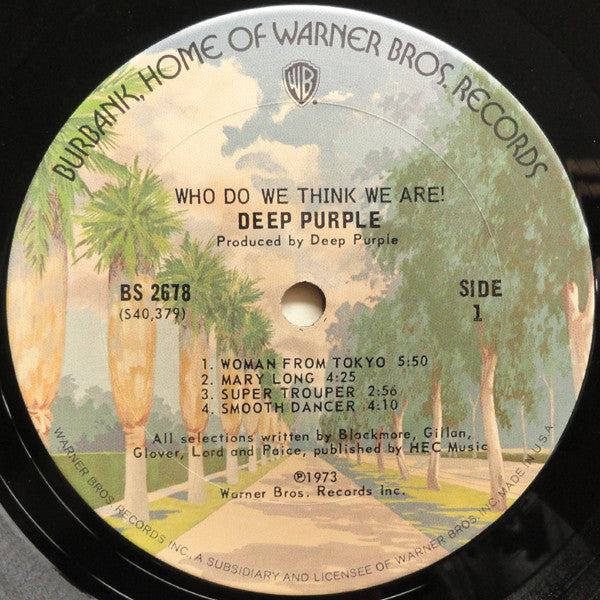 Deep Purple : Who Do We Think We Are! (LP, Album, RE)