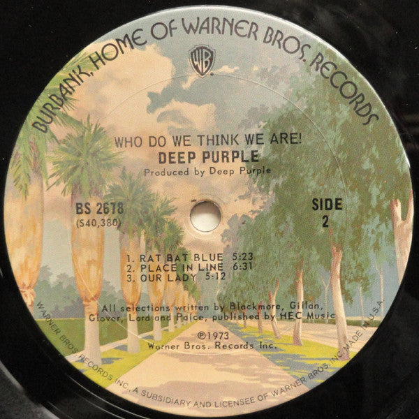 Deep Purple : Who Do We Think We Are! (LP, Album, RE)