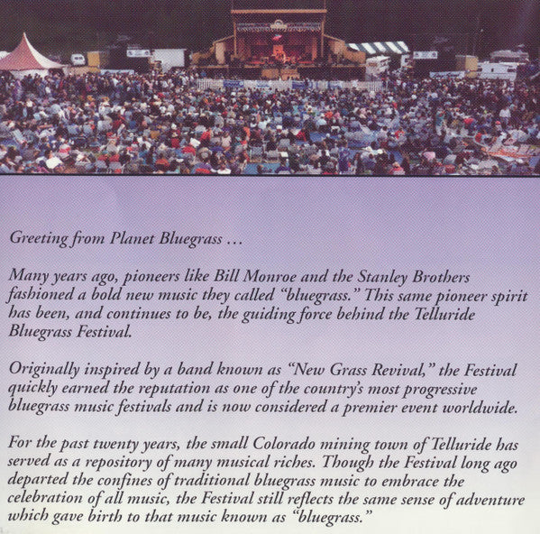 Various : The 1992 Telluride Bluegrass Festival (Incredibly Live) (2xCD)