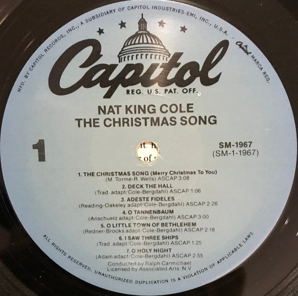 Nat King Cole : The Christmas Song (LP, Album, RE, Blu)
