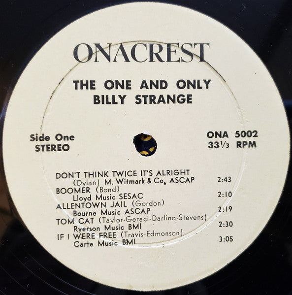 Billy Strange : The One And Only (LP, Comp, RE)