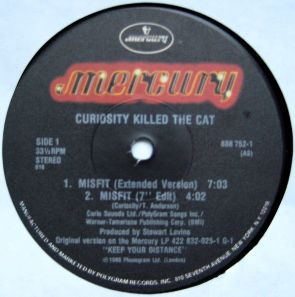 Curiosity Killed The Cat : Misfit (12", 16)