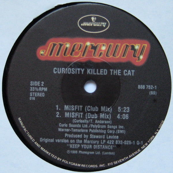 Curiosity Killed The Cat : Misfit (12", 16)