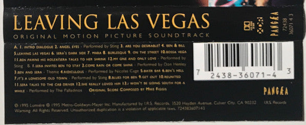 Mike Figgis : Leaving Las Vegas (Original Motion Picture Soundtrack) (Cass, Album, Dol)