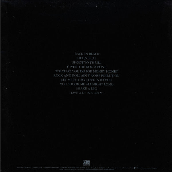 AC/DC : Back In Black (LP, Album, All)