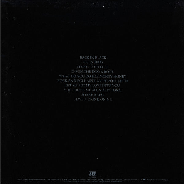 AC/DC : Back In Black (LP, Album, RE, All)