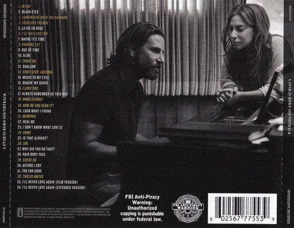 Lady Gaga, Bradley Cooper : A Star Is Born Soundtrack (CD, Album)