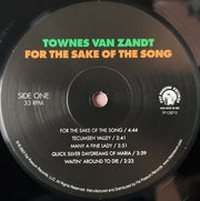 Townes Van Zandt : For The Sake Of The Song (LP, Album, Club, RE, RM, 180)