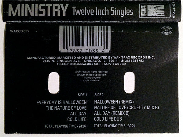 Ministry : Twelve Inch Singles (1981-1984) (Cass, Comp)