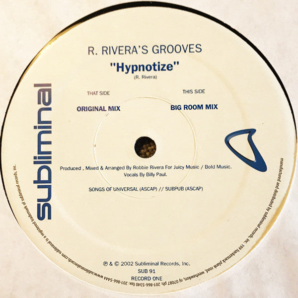 Robbie Rivera : Hypnotize (2x12")