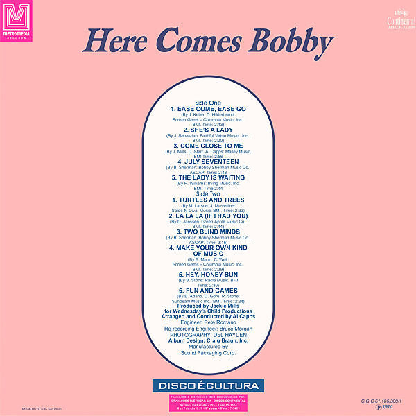 Bobby Sherman : Here Comes Bobby (LP)