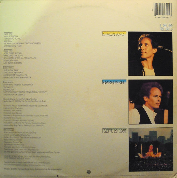 Simon & Garfunkel : The Concert In Central Park (2xLP, Album, Win)