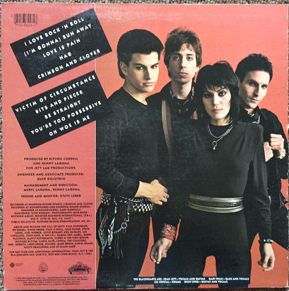 Joan Jett & The Blackhearts : I Love Rock 'N Roll (LP, Album, RE)