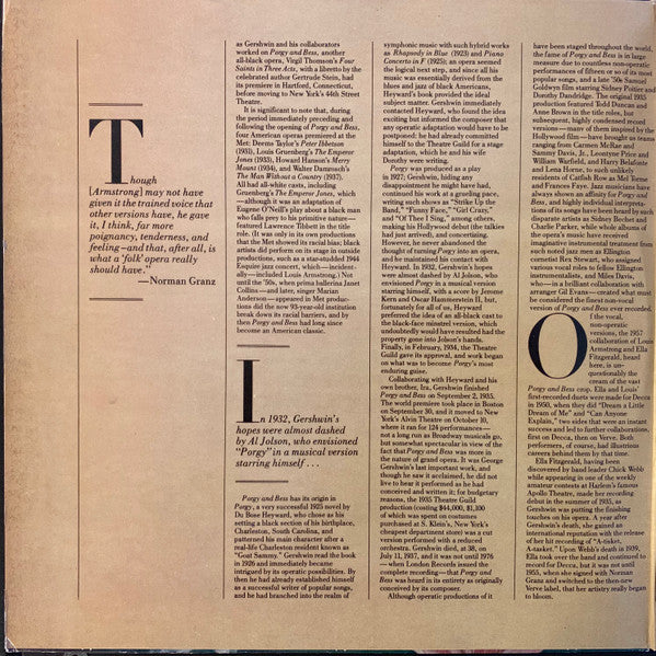 Ella Fitzgerald & Louis Armstrong : Porgy & Bess (2xLP, RE, RP, Gat)