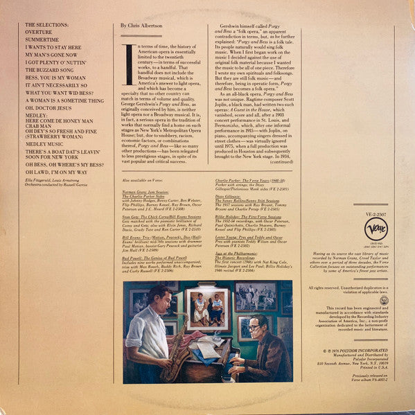 Ella Fitzgerald & Louis Armstrong : Porgy & Bess (2xLP, RE, RP, Gat)