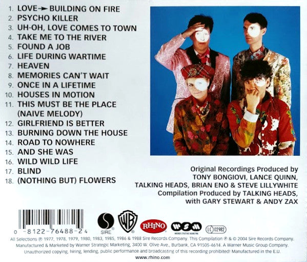 Talking Heads : The Best Of Talking Heads (CD, Comp, RP)