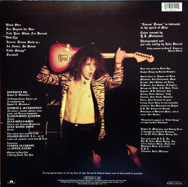 Yngwie J. Malmsteen* : Rising Force (LP, Album, RCA)