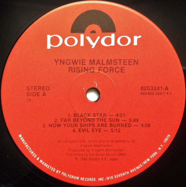 Yngwie J. Malmsteen* : Rising Force (LP, Album, RCA)