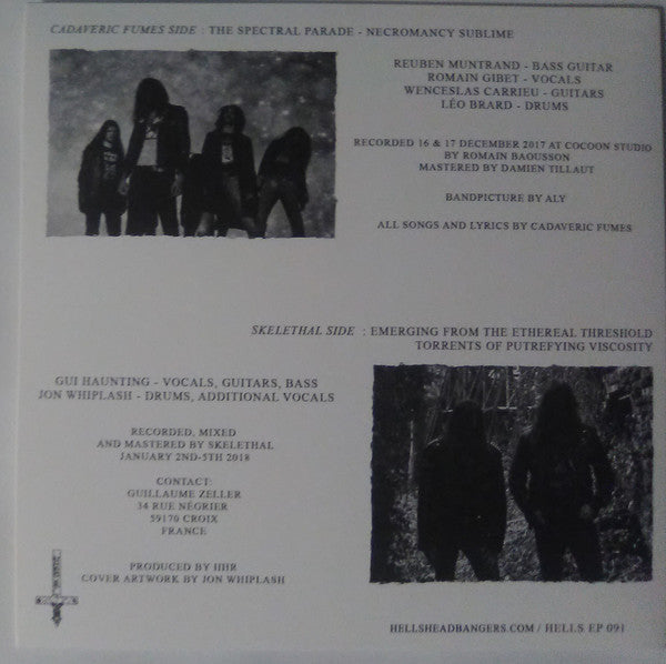 Cadaveric Fumes / Skelethal : Heirs Of Hideous Secrecies (7")