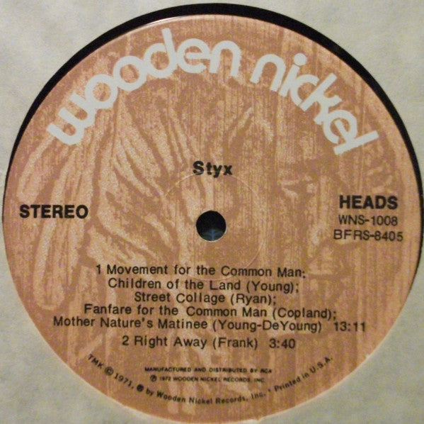 Styx : Styx (LP, Album, Ind)
