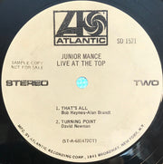 Junior Mance Guest Artist: David "Fathead" Newman : Live At The Top (LP, Promo, Ter)