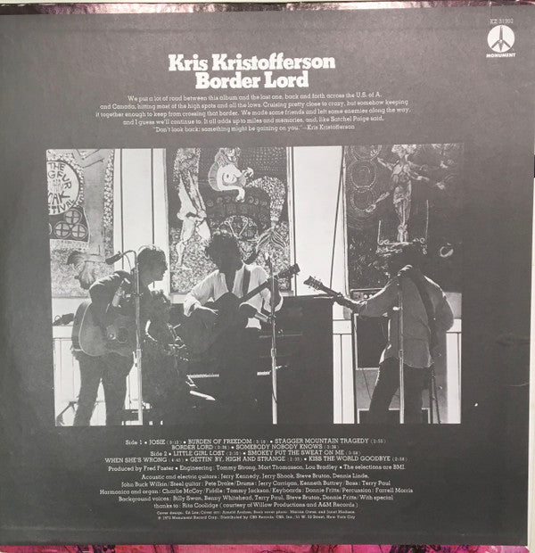Kris Kristofferson : Border Lord (LP, Album, Ter)