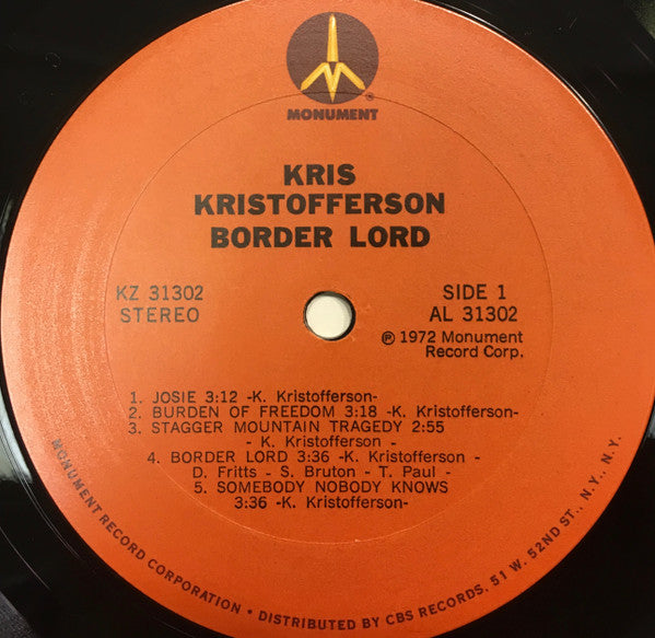 Kris Kristofferson : Border Lord (LP, Album, Ter)